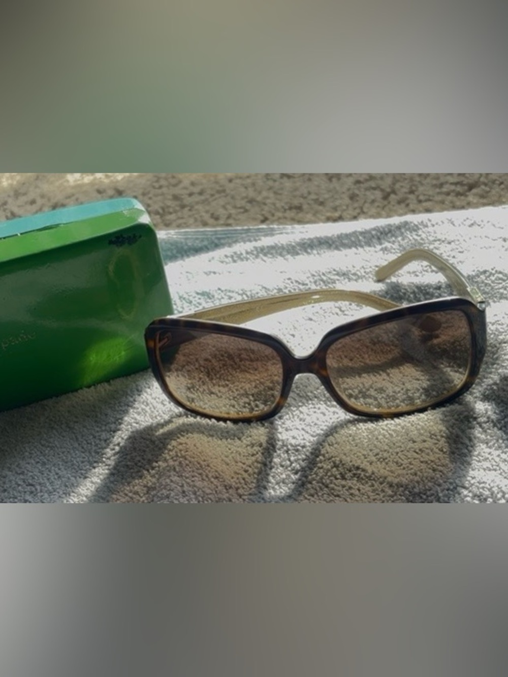 Kate Spade BRYNNE/G/S Sunglasses Tortoise Dark Havana Glitter Arms 51-21-140